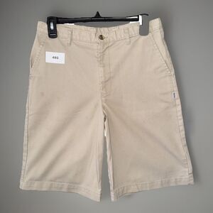Dennis Prep Khaki Chino Shorts Mens Prep P31 Made in USA Tan Cotton Blend